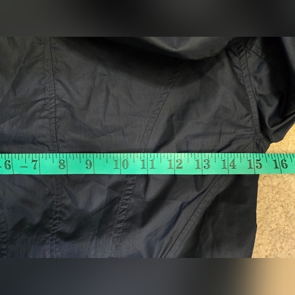 ZAC POSEN Designer Navy Blue Fit And Flare Lightweight Jacket With Hood. XS - Picture 13 of 14